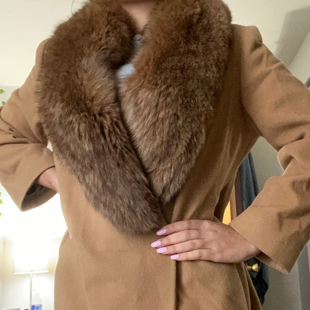 Marvin Richards Fox Fur Lambswool Coat